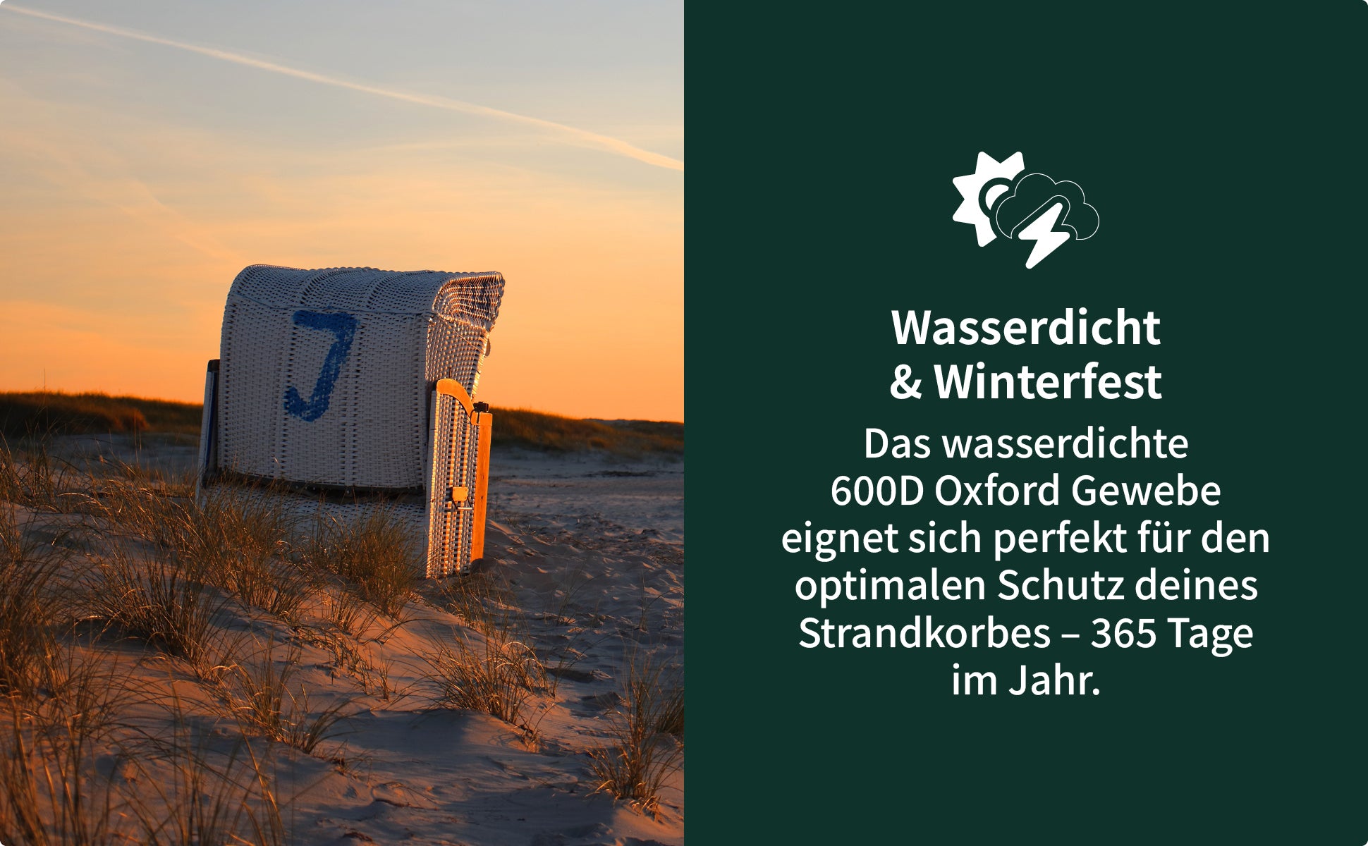 Winterfeste Strandkorb Abdeckung