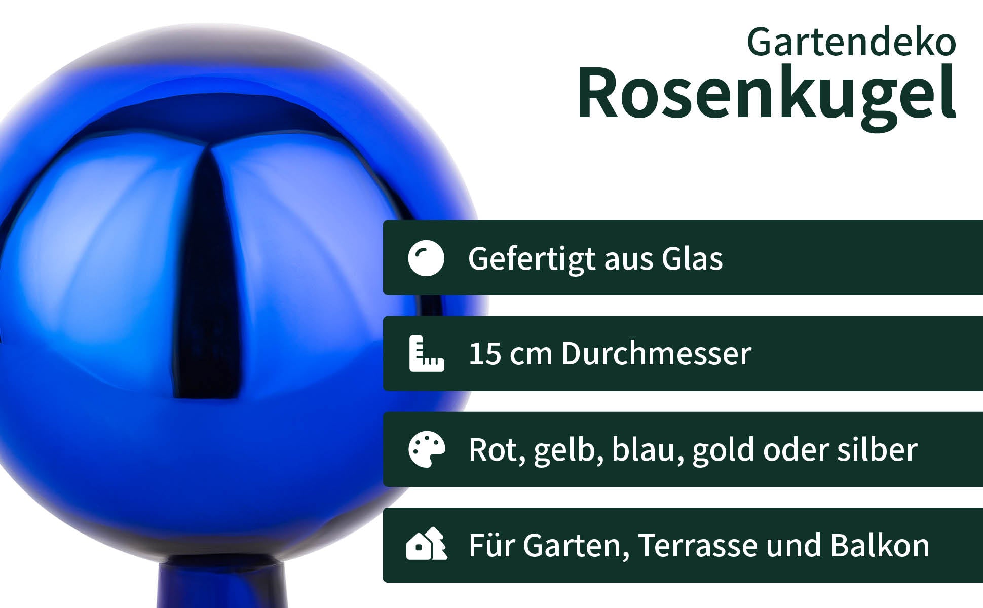 Rosenkugeln blau