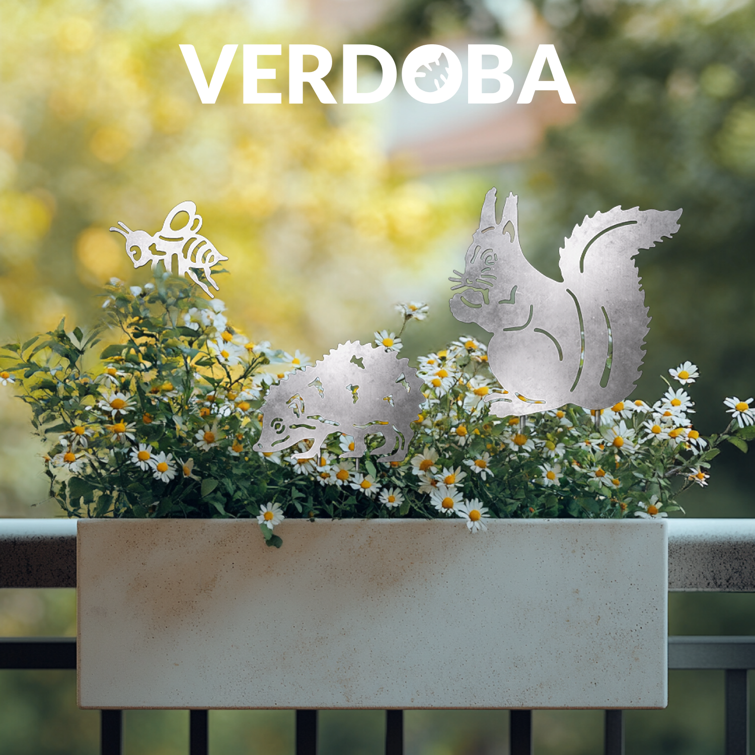 Gartenstecker Silber VERDOBA