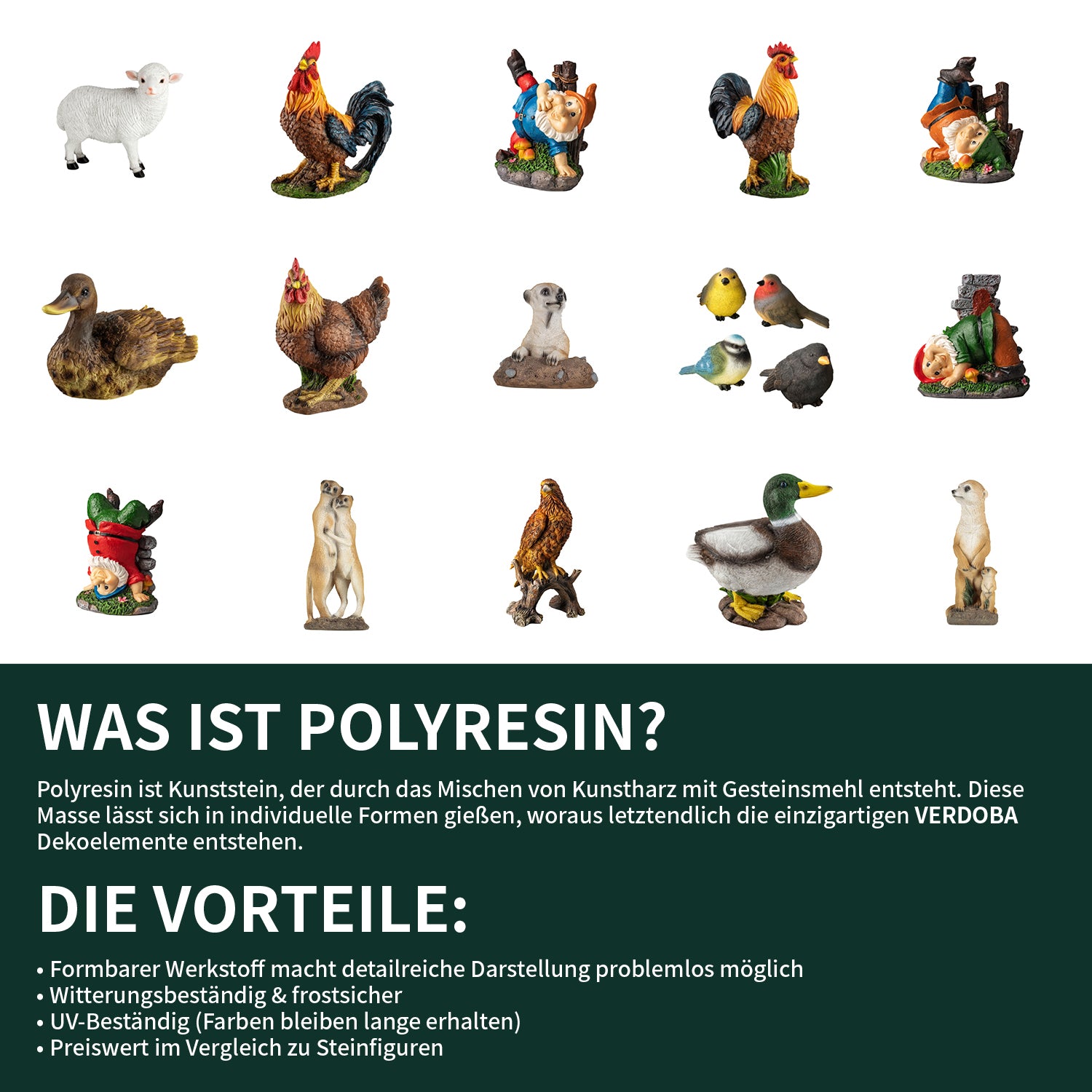 Polyresin Gartenfiguren von VERDOBA