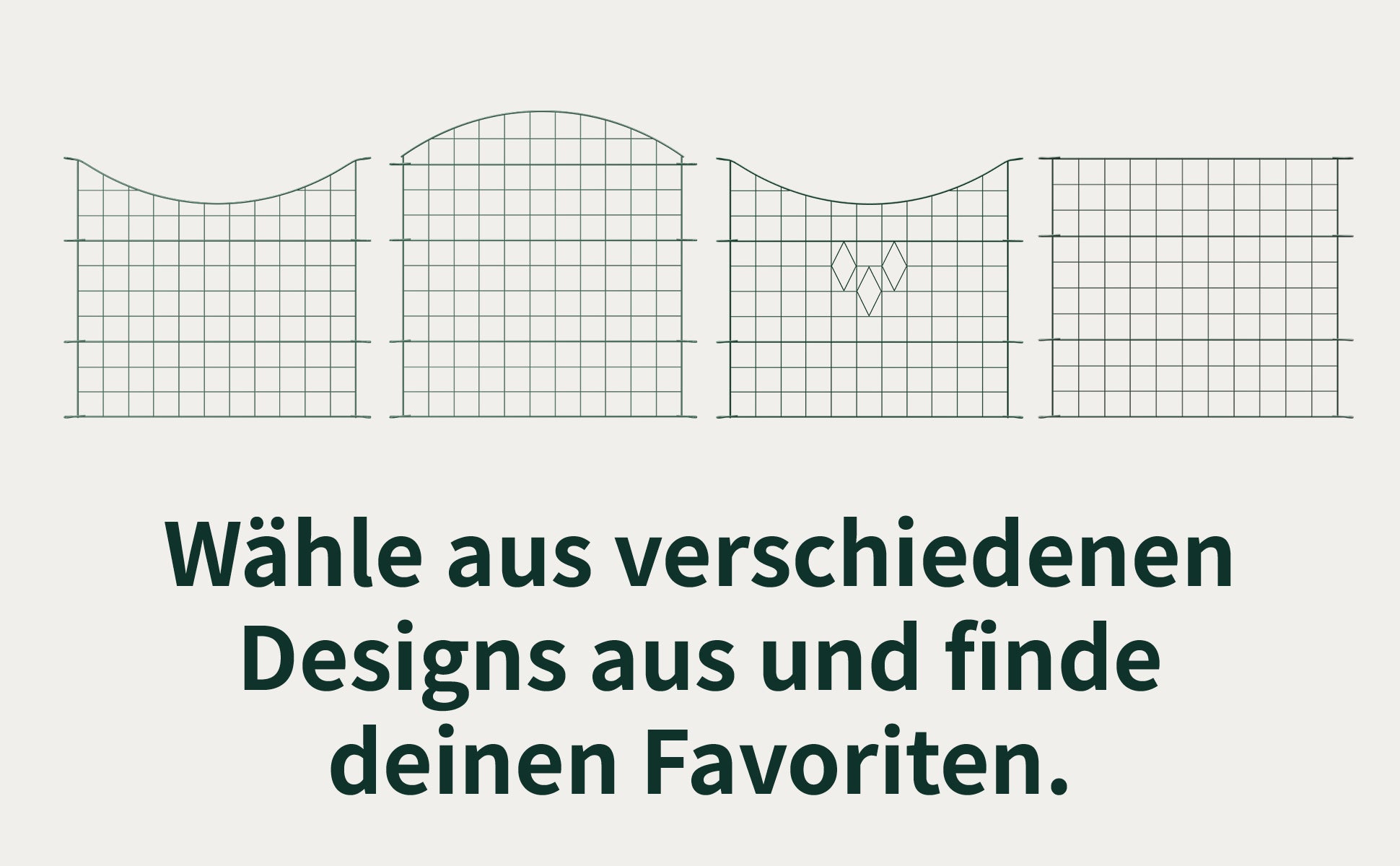 Flexibel erweiterbarer Teichzaun in verschiedenen Designs